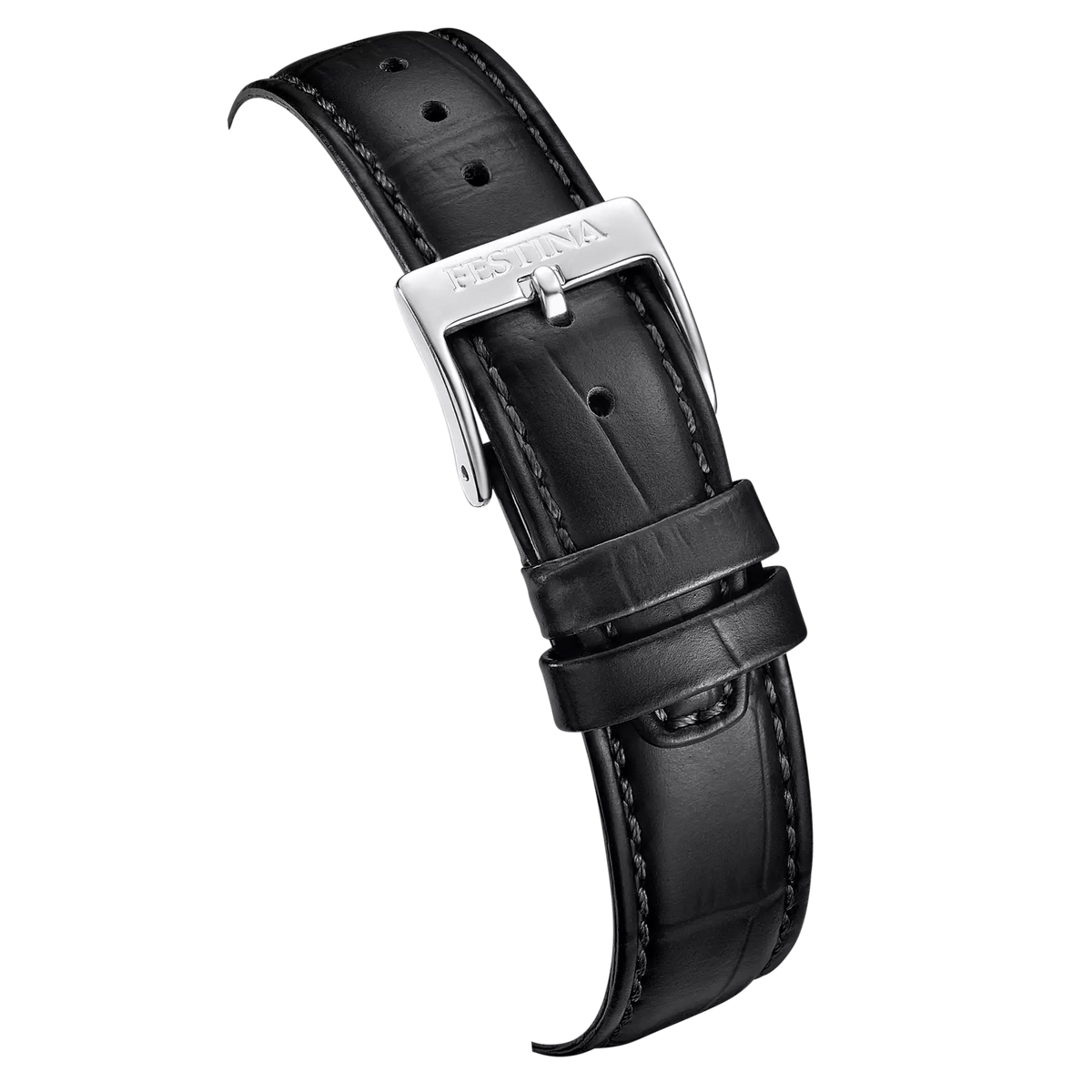 Orologio Festina On The Square F20775/1 grigio cinghia pelle, uomo