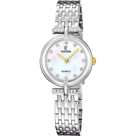 Orologio Festina Mademoiselle F20789/3 blanco cinghia acciaio inossidabile, donna