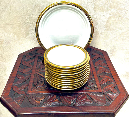 Servizio dolce Bareuther Waldsassen Bavaria-Germany filo oro 13 pezzi